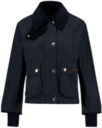 Barbour - Cropped Beadnell Waxed Jacket - Lyst