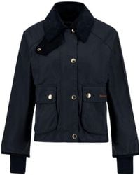 Barbour - Cropped Beadnell Waxed Jacket - Lyst