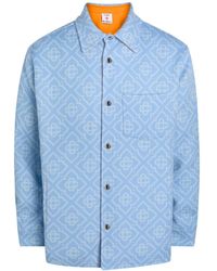 CASABLANCA - Monogrammed Wool Overshirt - Lyst