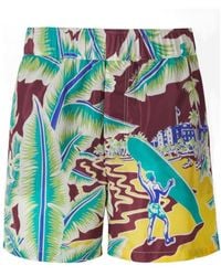 Valentino - Surf Rider Print Swim Shorts - Lyst