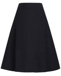 Marni - Maxi Pleated Cady Midi Skirt - Lyst