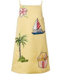 Leo - Leia Beaded Patch-Appliqué Minidress - Lyst