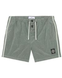 Stone Island - Compass Patch Mid-Rise Swim Shorts - Lyst