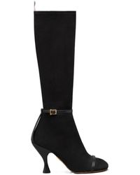 Thom Browne - 90Mm Trompe L'Oeil 4-Bar Knee-High Boots - Lyst