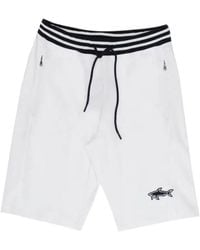 Paul & Shark - Logo Embroidered Shorts - Lyst