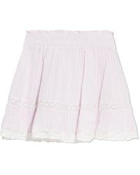 LoveShackFancy - Gloriana Lace Mini Skirt - Lyst