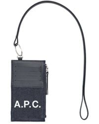A.P.C. - Axelle Logo Printed Card Holder - Lyst