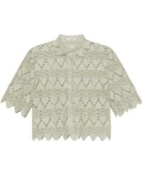 FRAME - Scalloped-Hem Shirt - Lyst