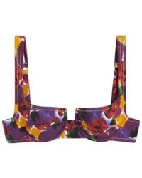Reina Olga - Brigitte Floral-Pattern Bikini Top - Lyst
