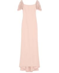 Valentino - Embroidered Couture Cady Long Dress - Lyst