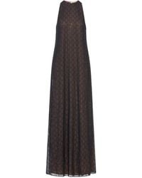 Gucci - Monogrammed Embellished Sleeveless Dress - Lyst