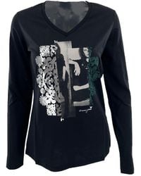 Armani Jeans - V-Neck Long-Sleeved T-Shirt - Lyst