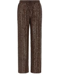 P.A.R.O.S.H. - Gaven Sequin Straight-Leg Pants - Lyst