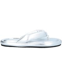 MM6 by Maison Margiela - Minimalist Metallic Flip Flops - Lyst
