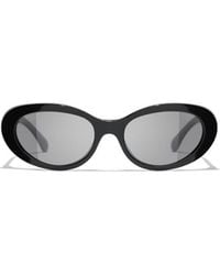 CHANEL - Geometric Frame Sunglasses - Lyst