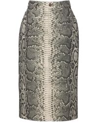 Gabriela Hearst - Adelaide Snake-Print Cotton Midi Skirt - Lyst