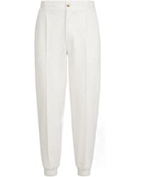 Brunello Cucinelli - Techno Cotton French Terry Double Cloth Trousers - Lyst