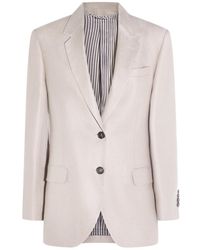 Brunello Cucinelli - Single-Breasted Tailored Blazer - Lyst