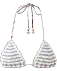 Zimmermann - Awaken Striped Crochet Bikini Top - Lyst