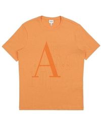 Armani Collezioni - Printed Round-Necked T-Shirt - Lyst