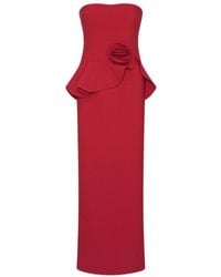 ROTATE BIRGER CHRISTENSEN - 3D Floral Peplum Long Dress - Lyst