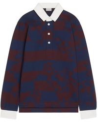 Dries Van Noten - Striped Long-Sleeved Polo Shirt - Lyst