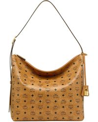 MCM - Large Aren Visetos-Printed Zipped Shoulder Bag - Lyst
