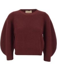 Kaos - Balloon-Sleeve Knitted Sweater - Lyst