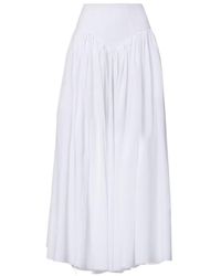 Gabriela Hearst - Juniper Gathered Linen Midi Skirt - Lyst