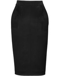 Saint Laurent - Cassandre Pencil Skirt - Lyst