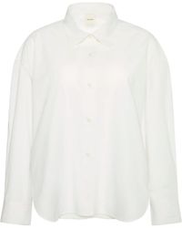 Calvin Klein - Cropped Oversized Shirt - Lyst