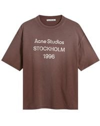 Acne Studios - Logo Printed Crewneck T-Shirt - Lyst