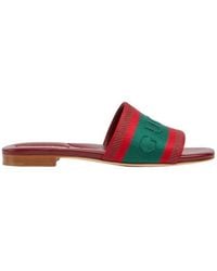 Gucci - Slide Sandal With Web, Fabric - Lyst
