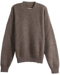 Uma Wang - Long-Sleeve Crew-Neck Sweater - Lyst
