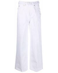 Valentino - Vlogo Wide-Legged Jeans With Belt - Lyst