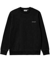 Carhartt - Script-Embroidered Crewneck Sweatshirt - Lyst