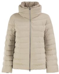 Herno - Padded Calf Suede-Effect Jacket - Lyst