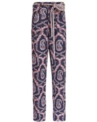 Etro - Paisley Tied-Waist Denim Trousers - Lyst