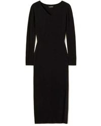 Twinset - V-Neck Textured Knit Dress - Lyst