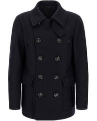 DSquared² - Felted Wool Caban Coat - Lyst