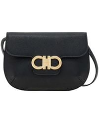 Ferragamo - Ferragamo Logo Plaque Crossbody Bag - Lyst