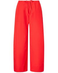 Leset - Kyoto Cotton-Poplin Low-Rise Wide-Leg Pants - Lyst