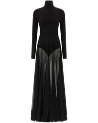 Norma Kamali - Long Sleeve Turtleneck Dress - Lyst