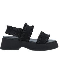 Ganni - Fashion Versatile Solid Color Satin Mule Sandals - Lyst