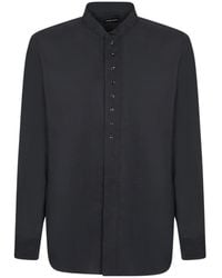 Giorgio Armani - Mandarin-Collar Long-Sleeve Shirt - Lyst