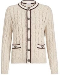 Brunello Cucinelli - Cable-Knit Cardigan - Lyst