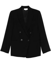 Vince - Crepe Double-Breasted Blazer - Lyst