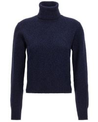 Ami Paris - Ami High-Neck Knitted Jumper - Lyst