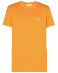 Balmain - Eco-Responsible Cotton T-Shirt With Logo Print - Lyst