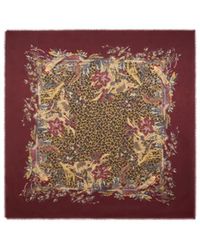 Etro - Modal And Cashmere Jacquard Shawl With Leopard Motif - Lyst